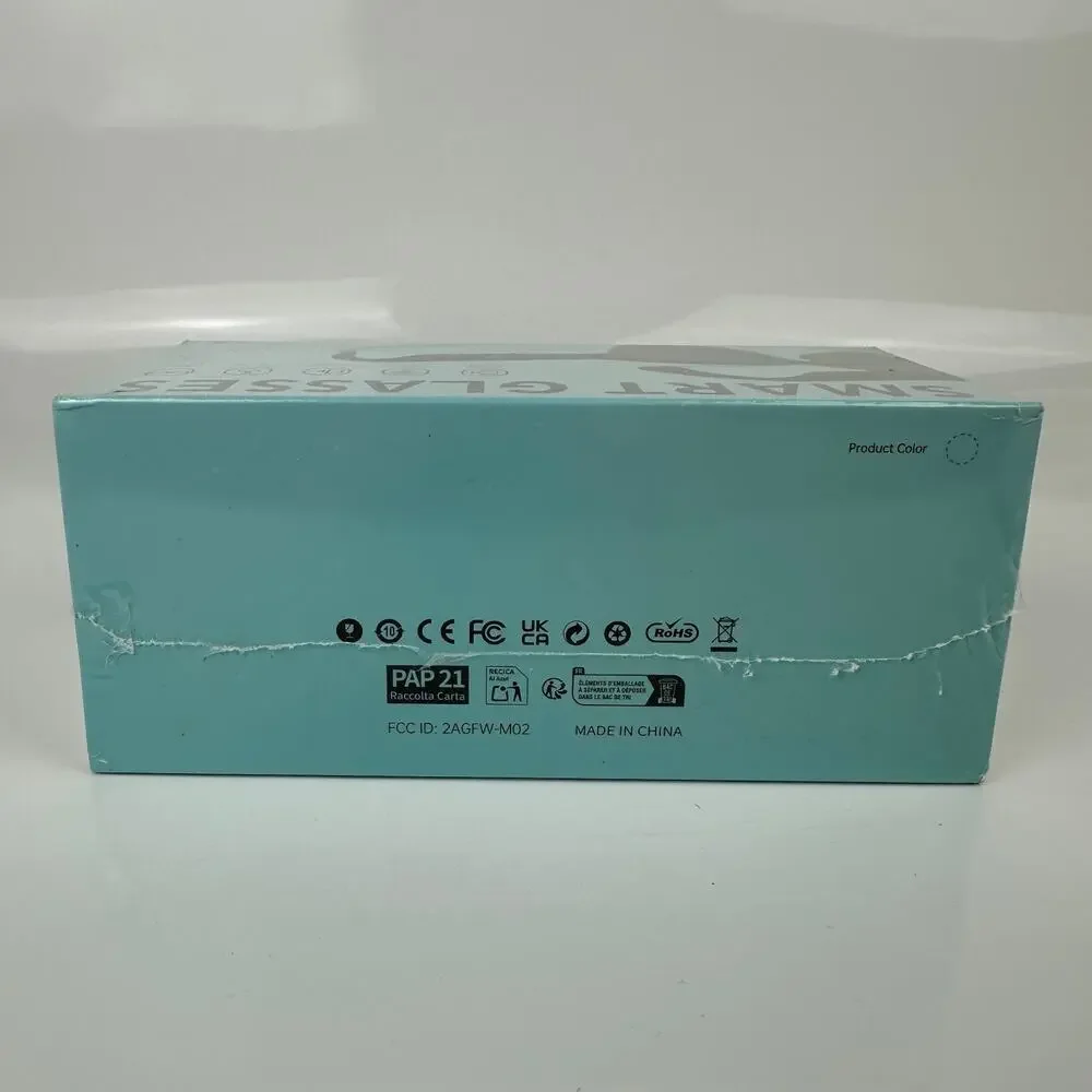 M02 8MP Camera AI Smart Glasses Black Frame with Photochromic Lenses New Sealed